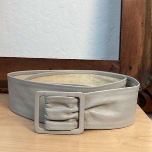 #13 Vintage Taupe Gray Soft Leather Belt